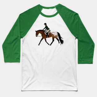 Appaloosa Horse and Rider - Equine Rampaige Baseball T-Shirt